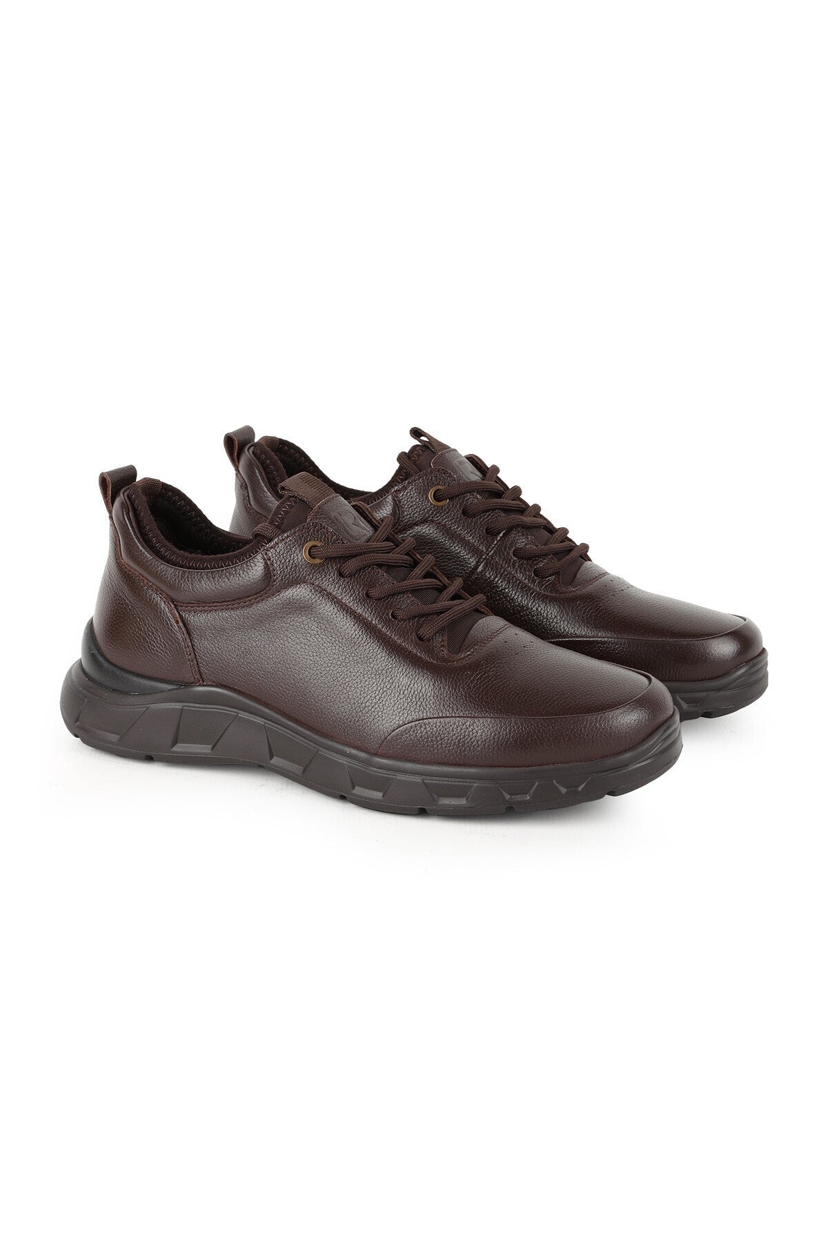 L5702 Street Casual Leather Men's Shoes Brown - MALLTURK