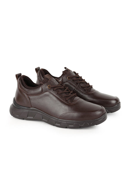 L5702 Street Casual Leather Men's Shoes Brown - MALLTURK