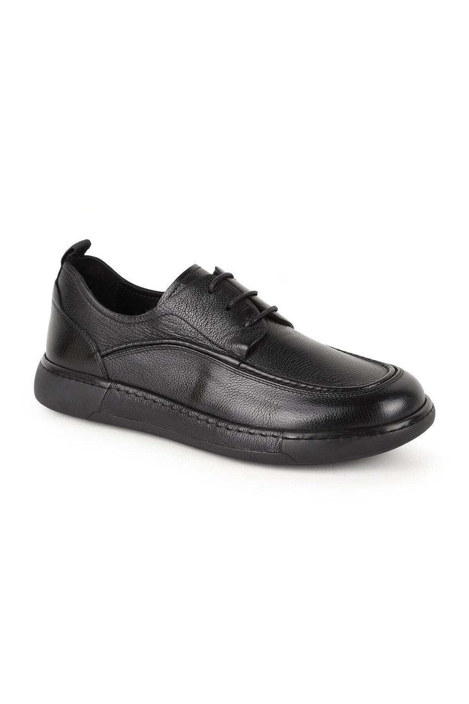 L5755 City Casual Men's Leather Shoes Black - MALLTURK