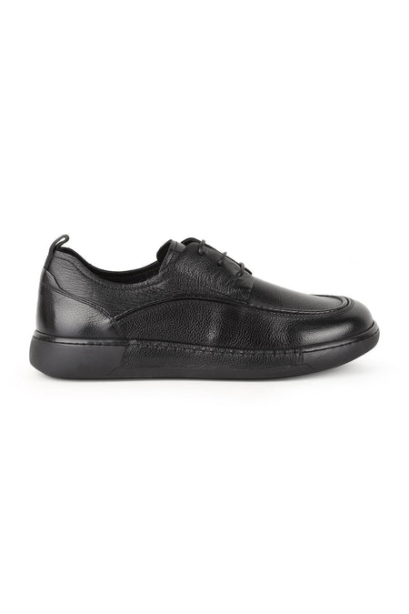 L5755 City Casual Men's Leather Shoes Black - MALLTURK
