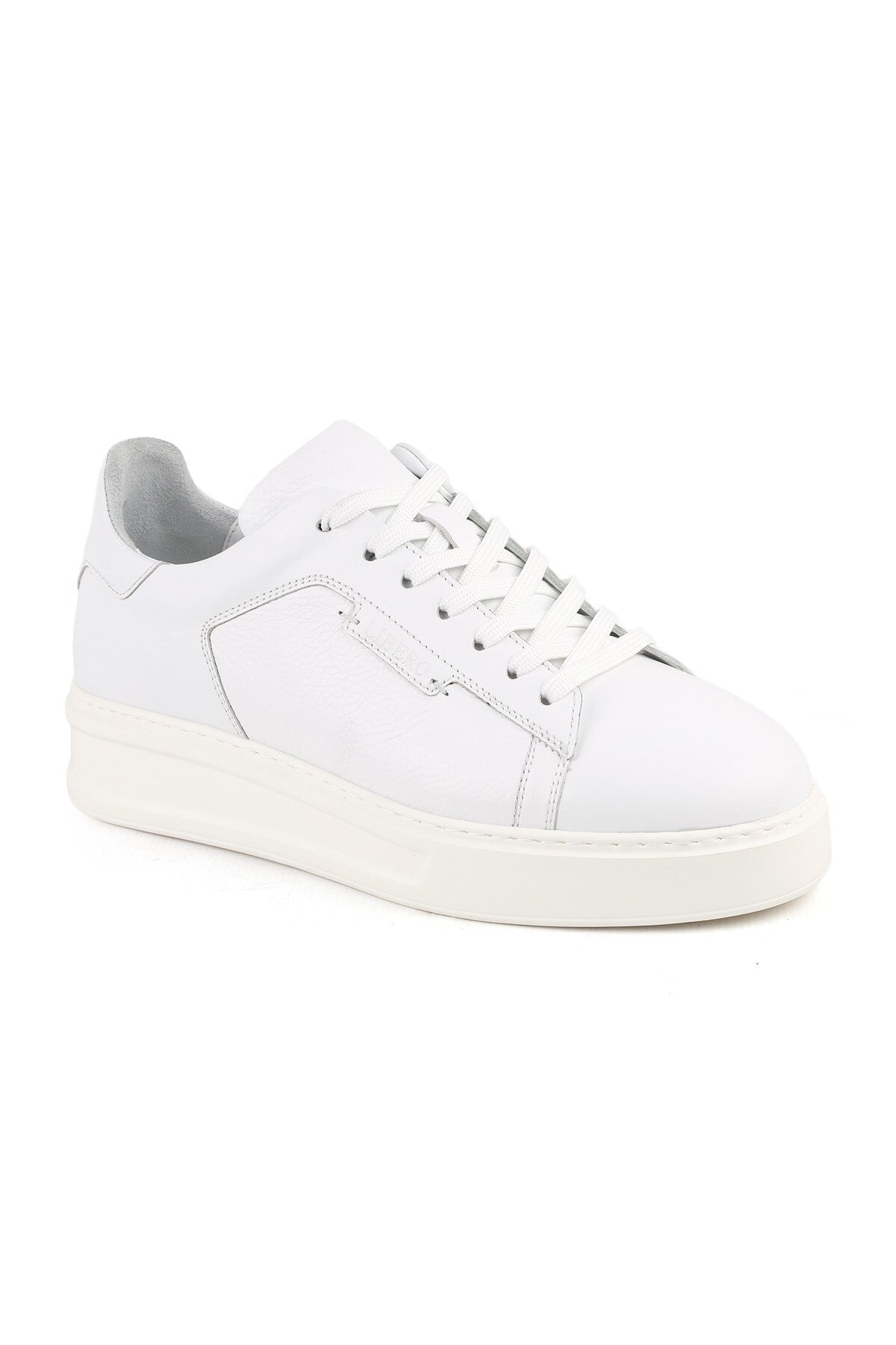 L5770 Genuine Leather Ultra Lightweight Thick EVA Sole Lace-Up Men's Sneakers Casual Shoes - MALLTURK