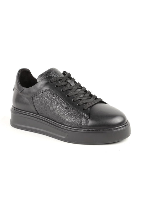 L5770 Genuine Leather Ultra Lightweight Thick EVA Sole Lace-Up Men's Sneakers Casual Shoes - MALLTURK