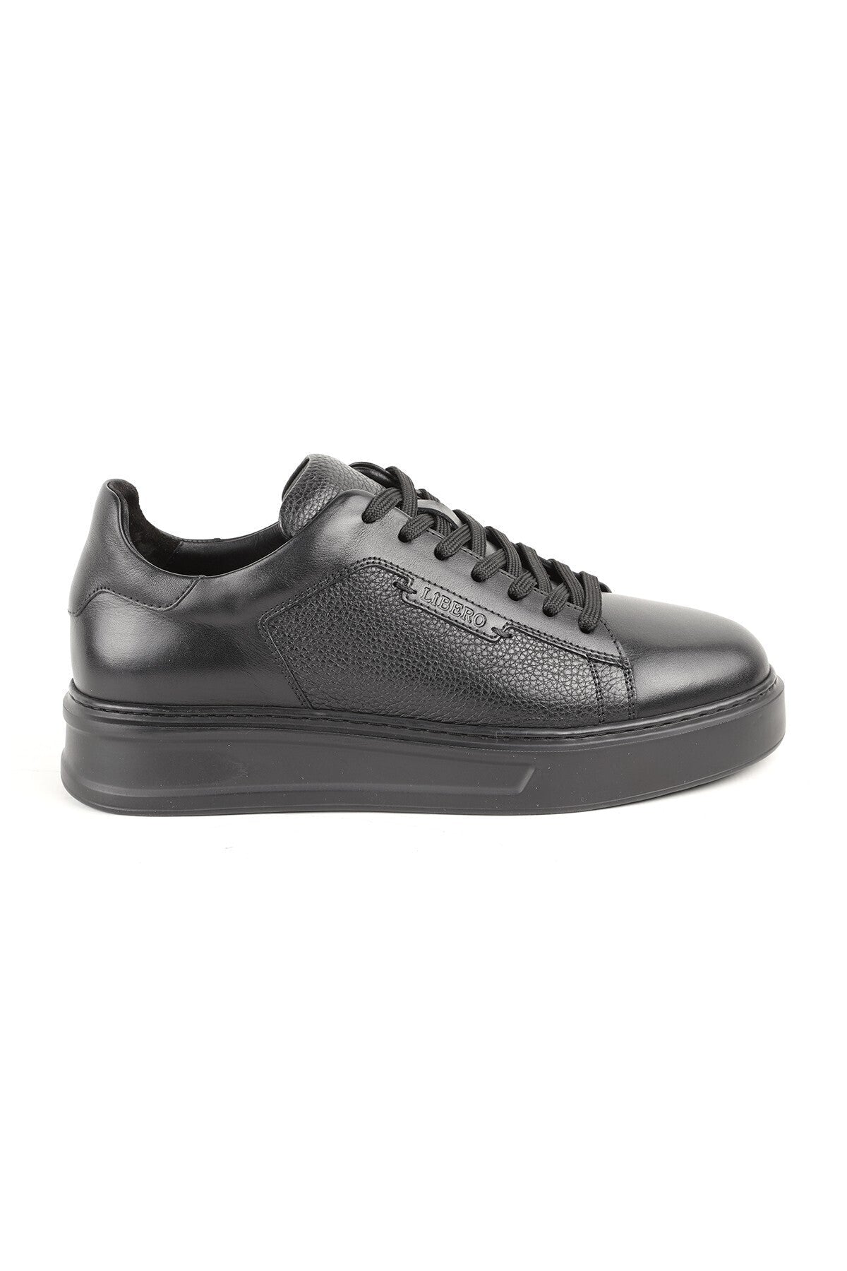 L5770 Genuine Leather Ultra Lightweight Thick EVA Sole Lace-Up Men's Sneakers Casual Shoes - MALLTURK