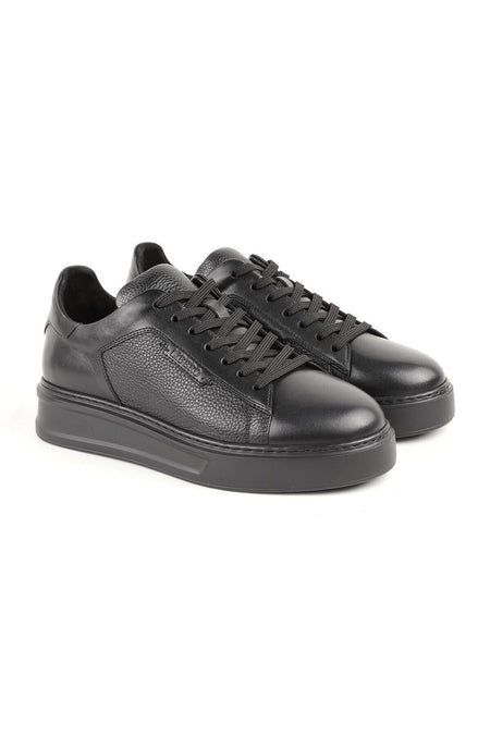 L5770 Genuine Leather Ultra Lightweight Thick EVA Sole Lace-Up Men's Sneakers Casual Shoes - MALLTURK