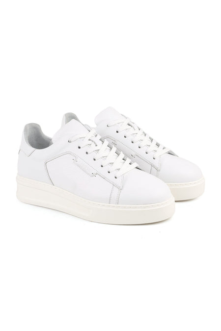 L5770 Genuine Leather Ultra Lightweight Thick EVA Sole Lace-Up Men's Sneakers Casual Shoes - MALLTURK