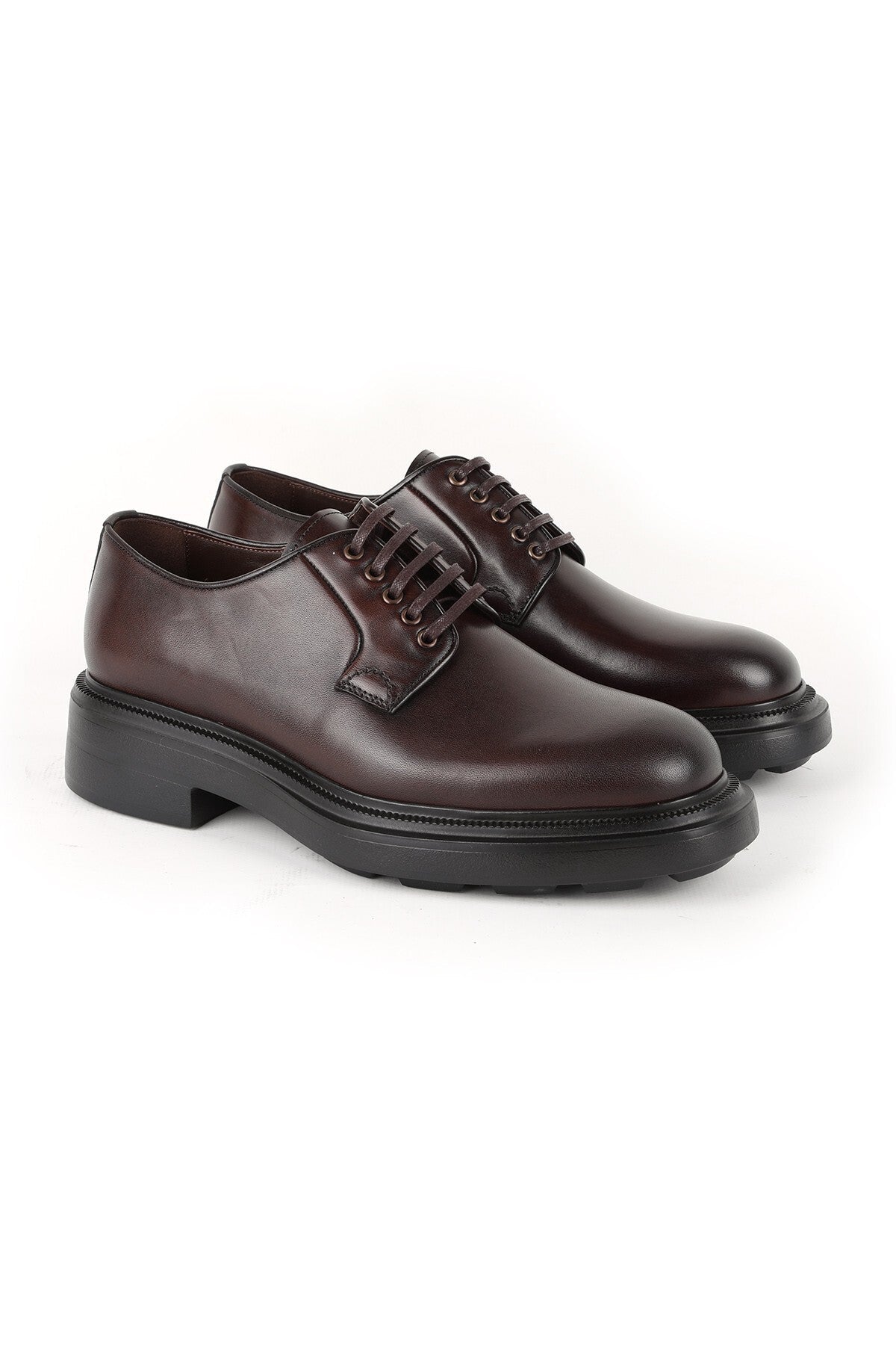 L5783 Business Men's Leather Classic Shoes Brown - MALLTURK