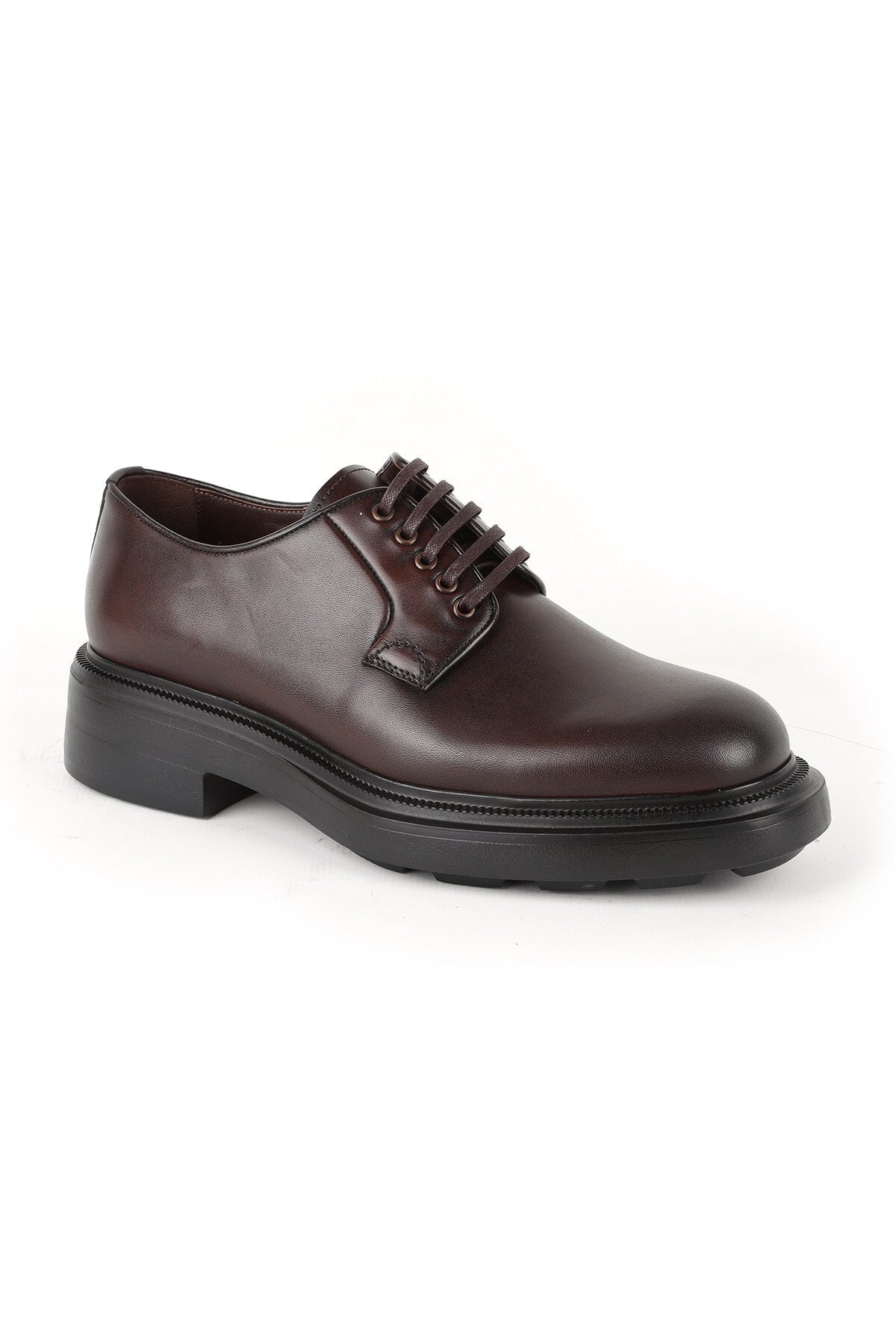 L5783 Business Men's Leather Classic Shoes Brown - MALLTURK