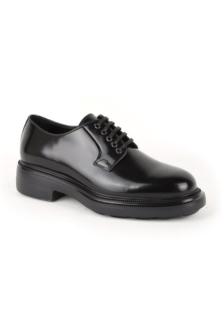 L5783 Business Men's Open Leather Classic Shoes Black - MALLTURK