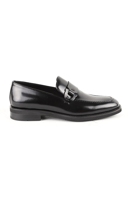 L5875 Men's Genuine Leather Metal Buckle Lightweight Eva Sole Classic Loafer Shoes - MALLTURK