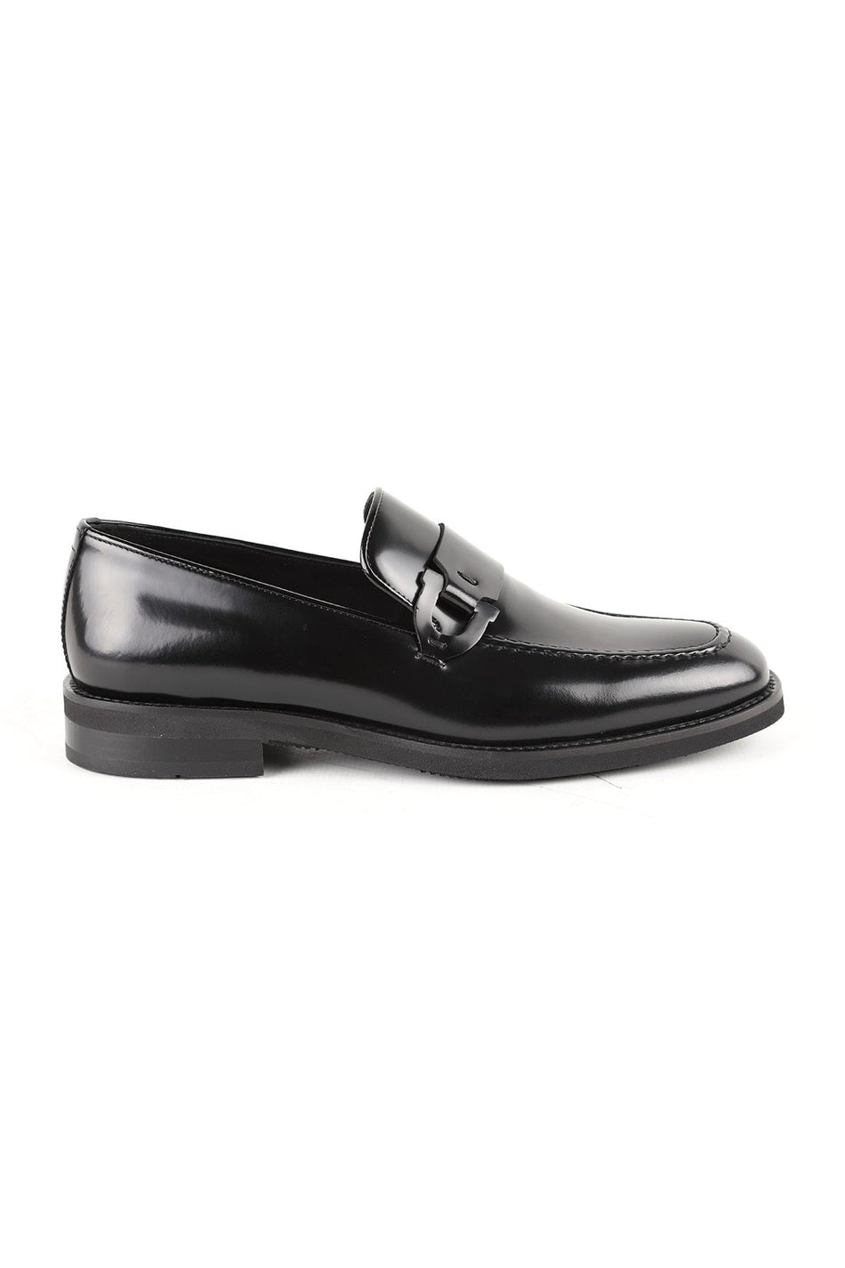L5875 Men's Genuine Leather Metal Buckle Lightweight Eva Sole Classic Loafer Shoes - MALLTURK