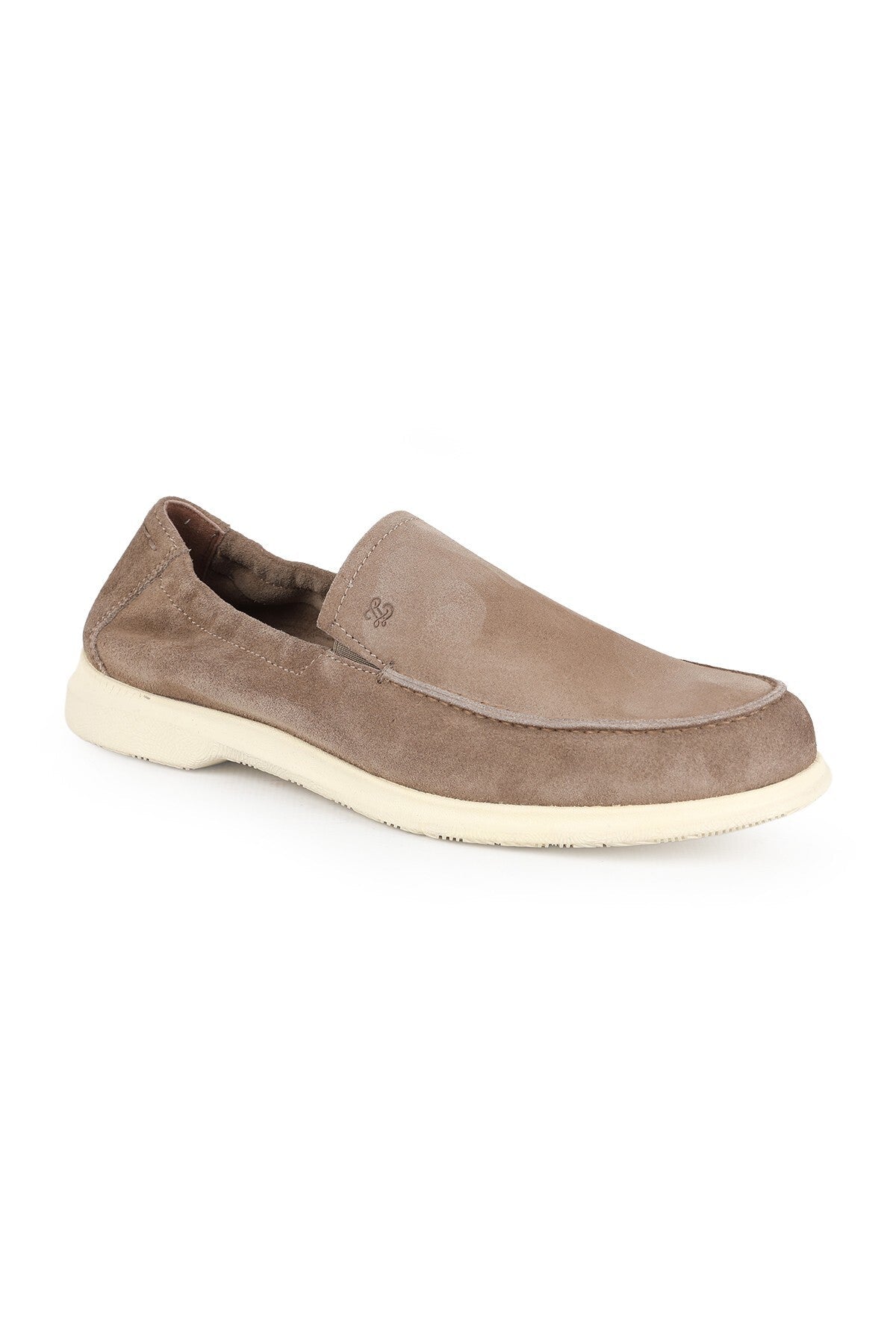 L5929 Men's Genuine Suede Leather Loafer with Elastic Sides and Flexible Rubber Sole - MALLTURK