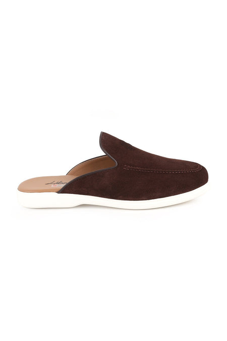 L5950 Genuine Suede Open Back Ultra Lightweight EVA Sole Men's Loafers Sabot Shoes - MALLTURK