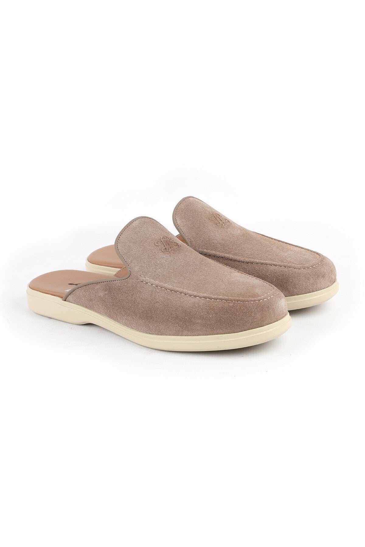 L5950 Genuine Suede Open Back Ultra Lightweight EVA Sole Men's Loafers Sabot Shoes - MALLTURK
