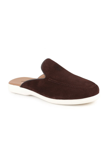 L5950 Genuine Suede Open Back Ultra Lightweight EVA Sole Men's Loafers Sabot Shoes - MALLTURK