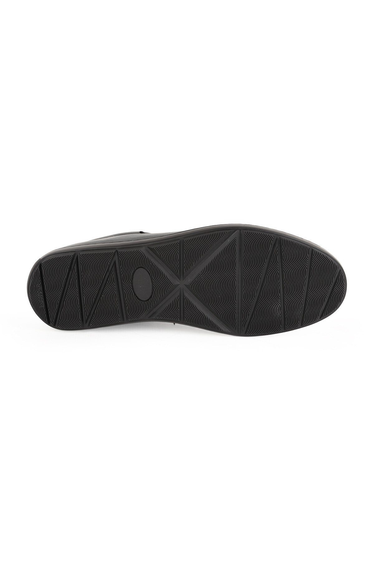 L5993 Erkek Siyah Hakiki Antik Deri Burun Dikişli Yan Logo Detaylı İnce Taban Sneaker - MALLTURK