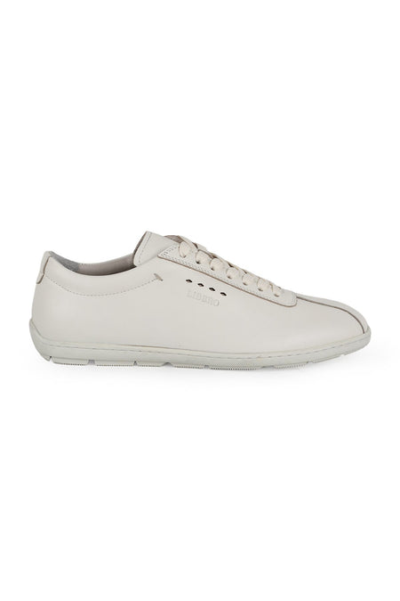 L5993 Erkek Siyah Hakiki Antik Deri Burun Dikişli Yan Logo Detaylı İnce Taban Sneaker - MALLTURK