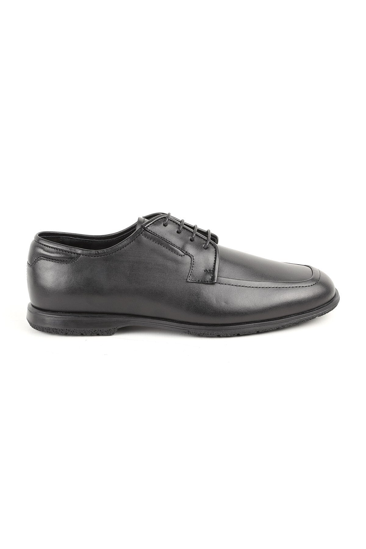 L6024 Genuine Leather U Toe Lace-Up Stretchy Rubber Sole Men's Classic Casual Shoes - MALLTURK