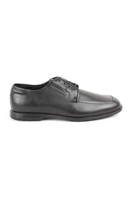 L6024 Genuine Leather U Toe Lace-Up Stretchy Rubber Sole Men's Classic Casual Shoes - MALLTURK