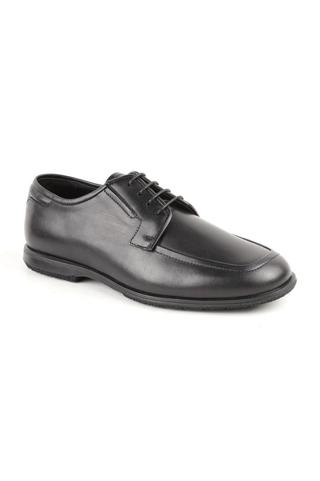 L6024 Genuine Leather U Toe Lace-Up Stretchy Rubber Sole Men's Classic Casual Shoes - MALLTURK