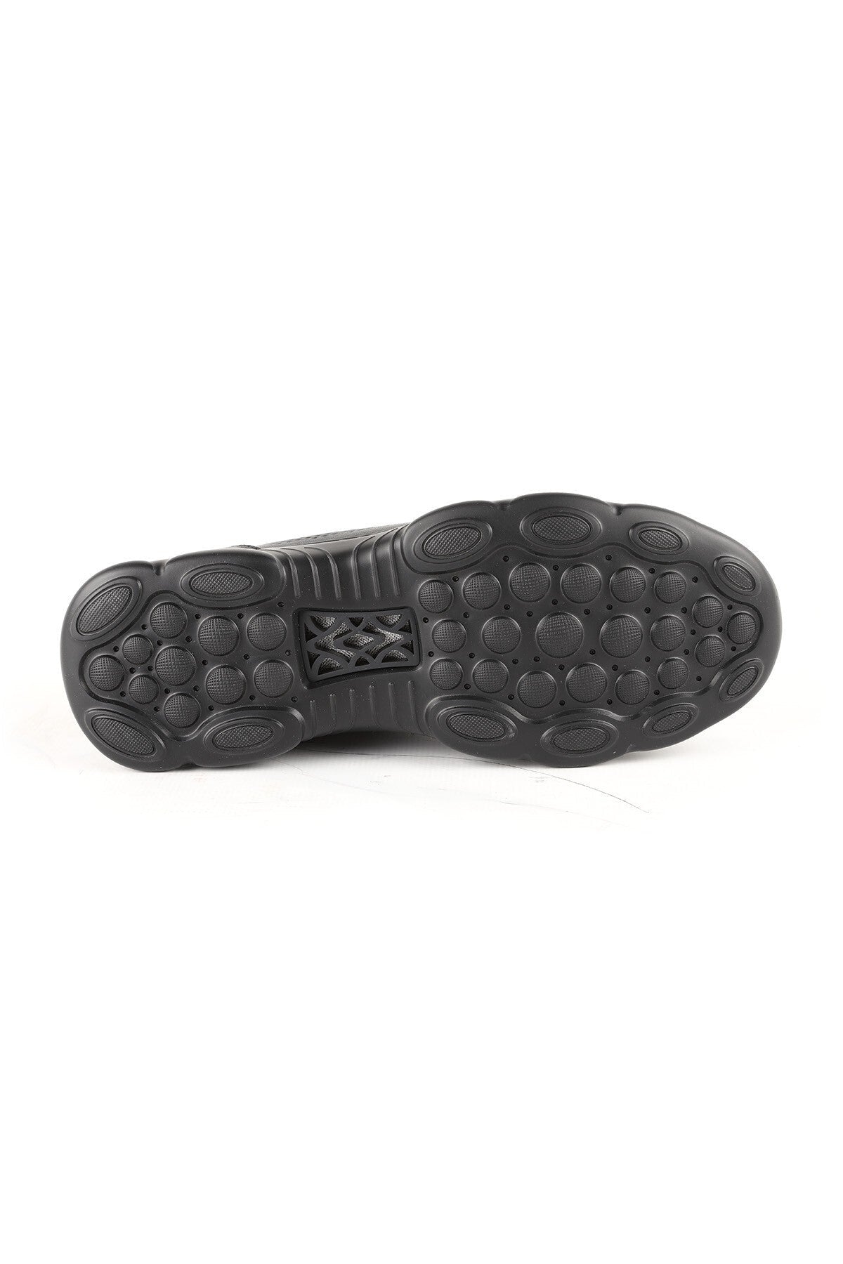 L6032 Men's Genuine Antique Leather Laser Geometric Printed Capsule Sole Casual Sneaker - MALLTURK