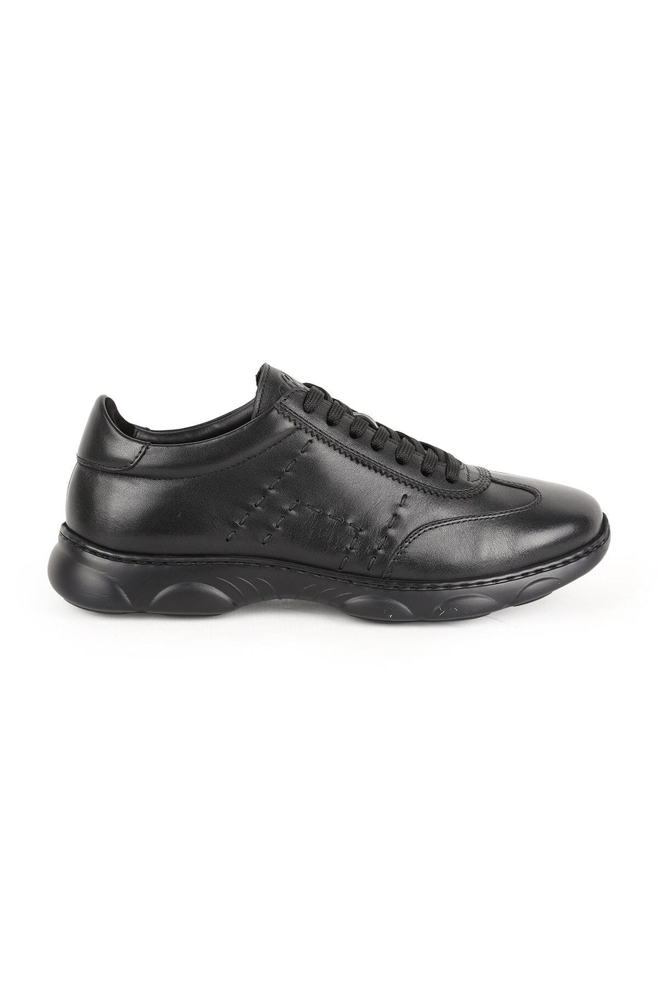 L6034 Men's Genuine Antique Leather Side Cross Hand-Stitched Capsule Eva Sole Sneaker - MALLTURK