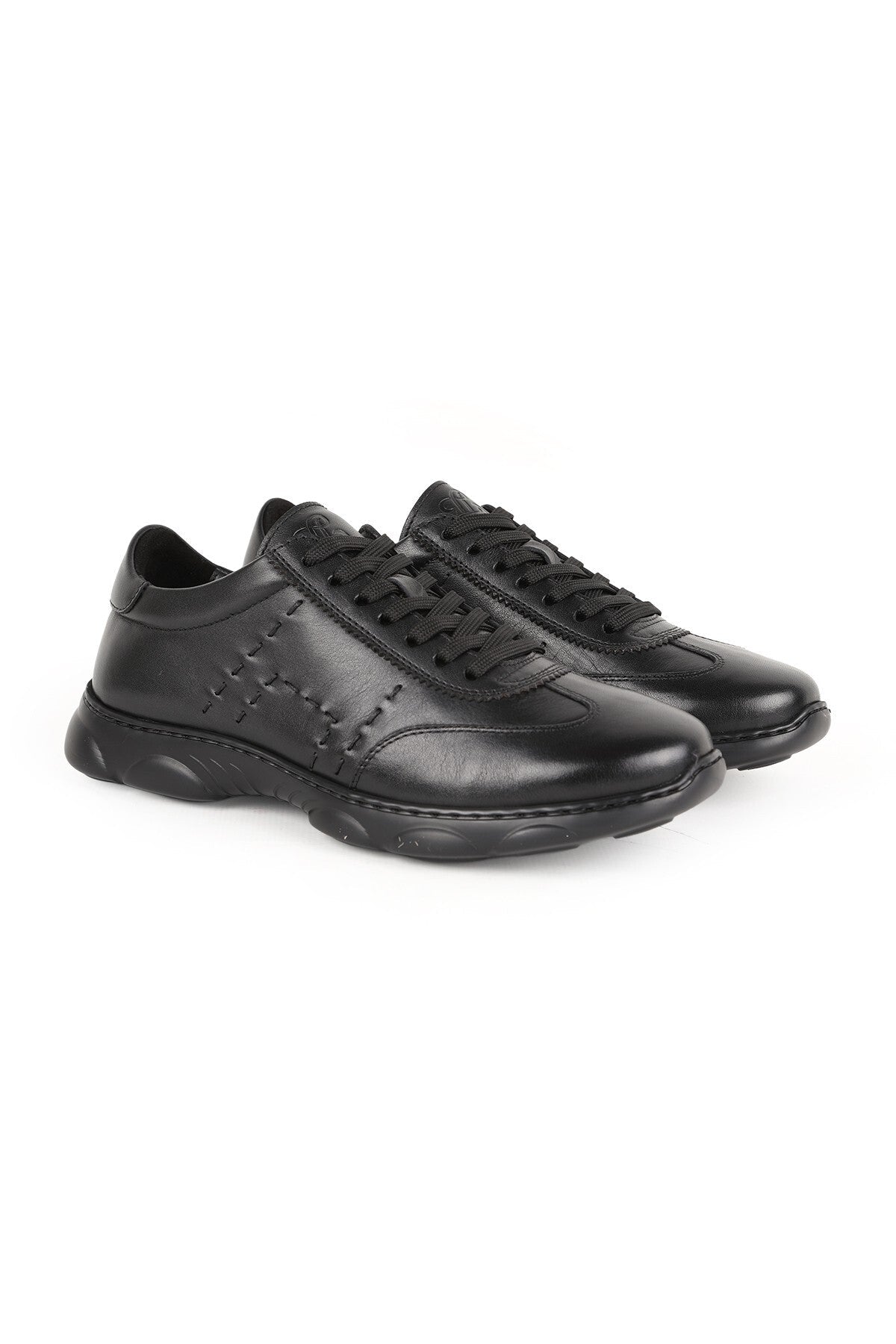 L6034 Men's Genuine Antique Leather Side Cross Hand-Stitched Capsule Eva Sole Sneaker - MALLTURK