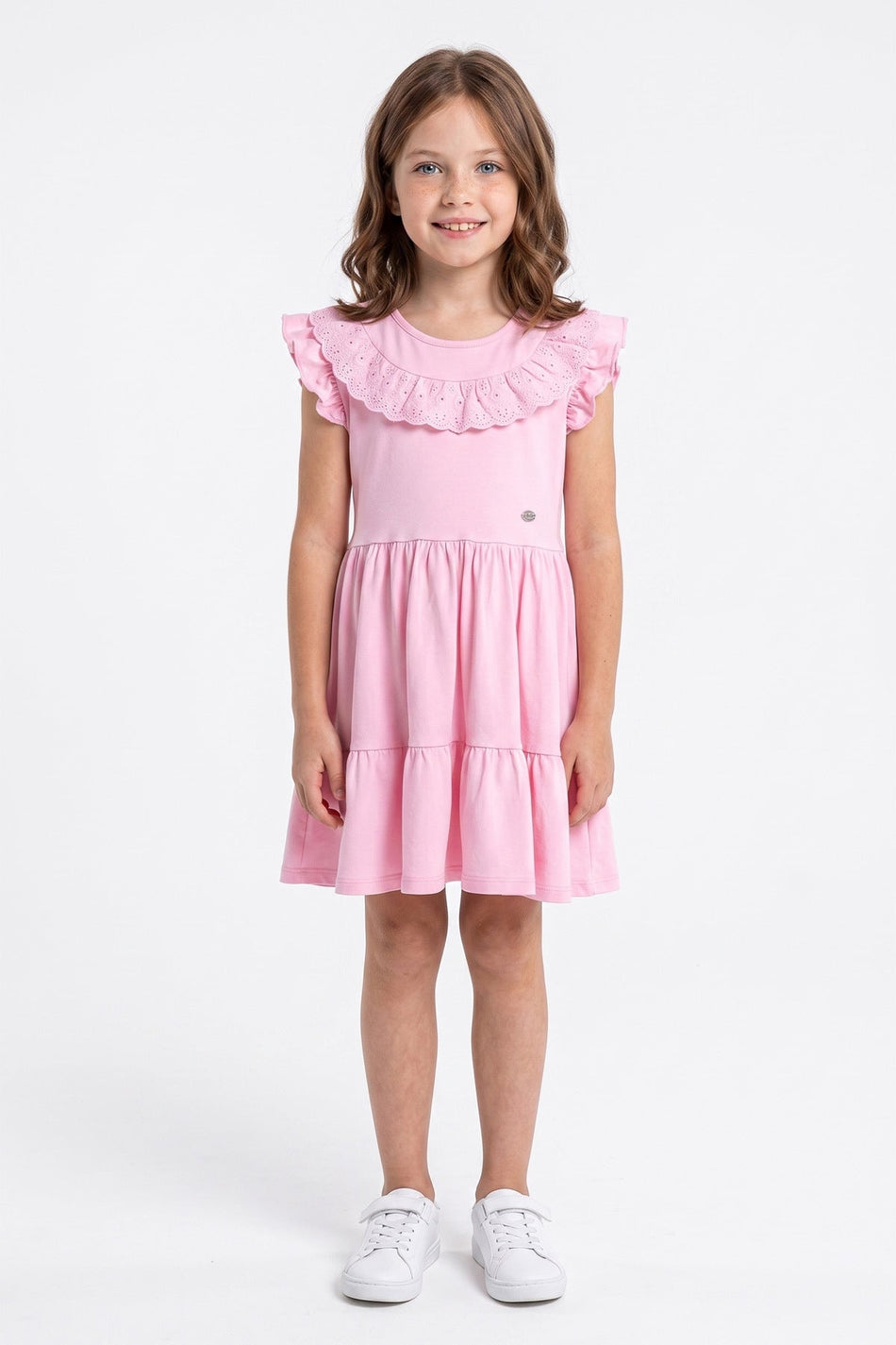 Lace Pack Crew Neck Girls' Dress - MALLTURK