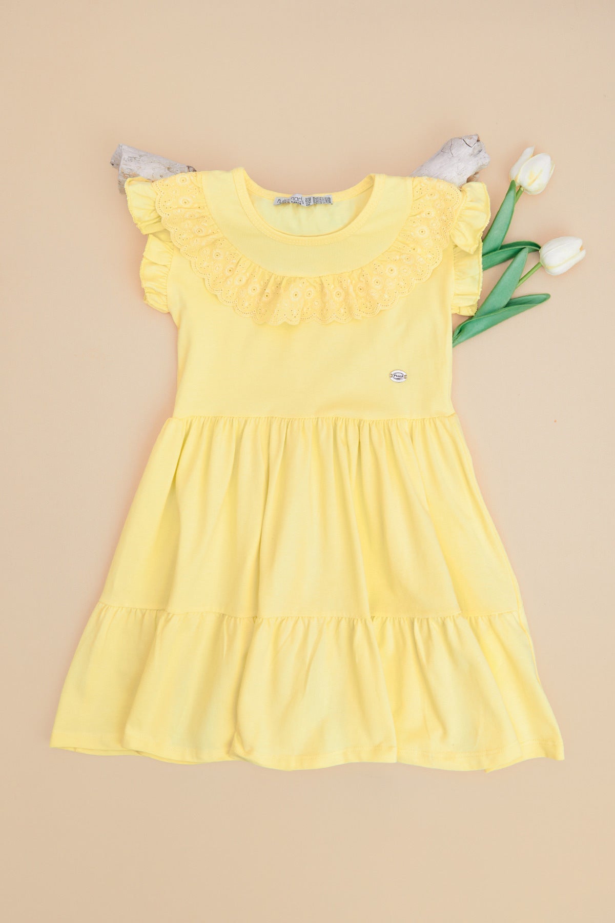 Lace Pack Crew Neck Girls' Dress - MALLTURK