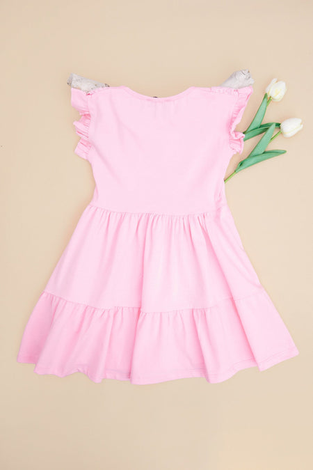 Lace Pack Crew Neck Girls' Dress - MALLTURK