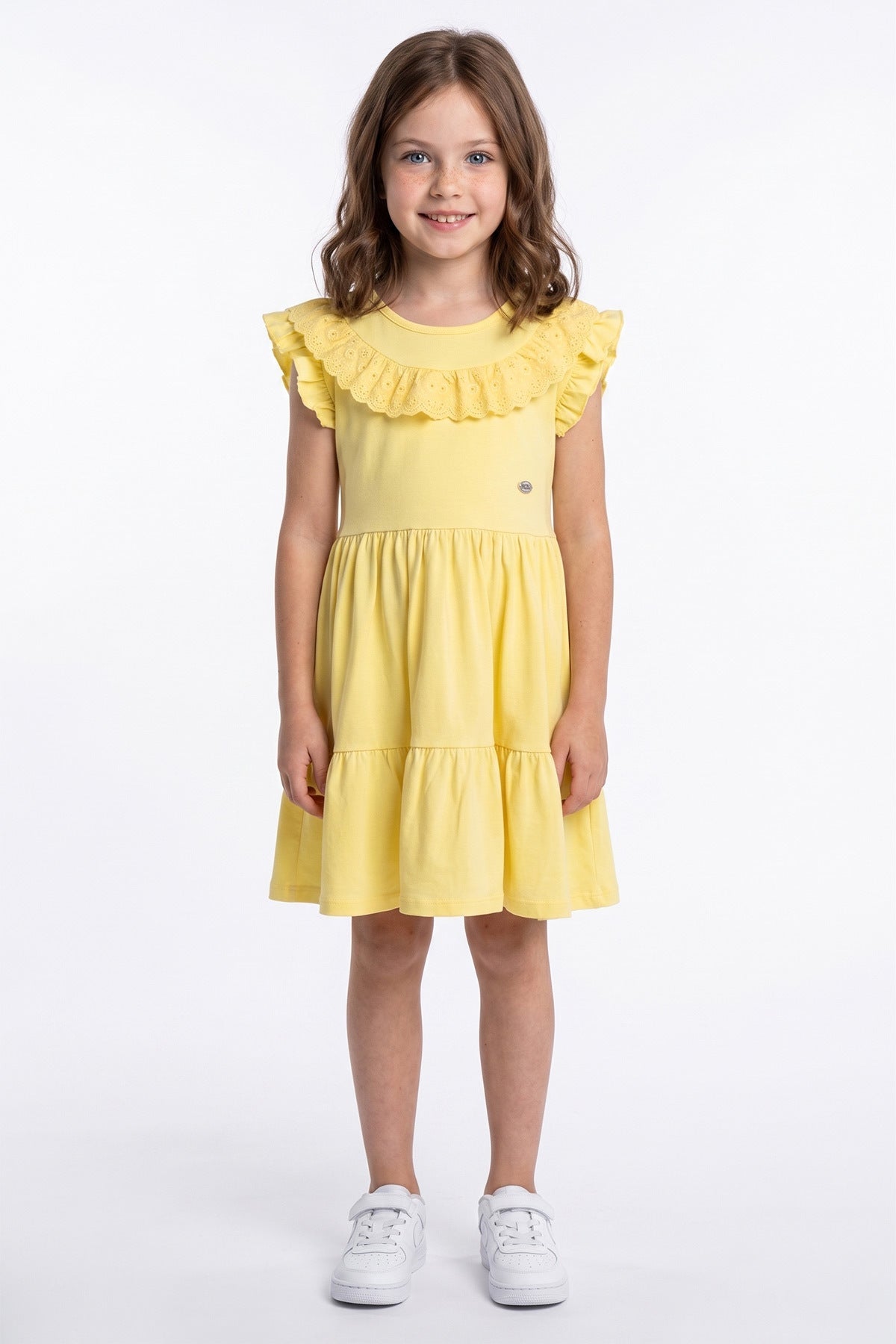Lace Pack Crew Neck Girls' Dress - MALLTURK