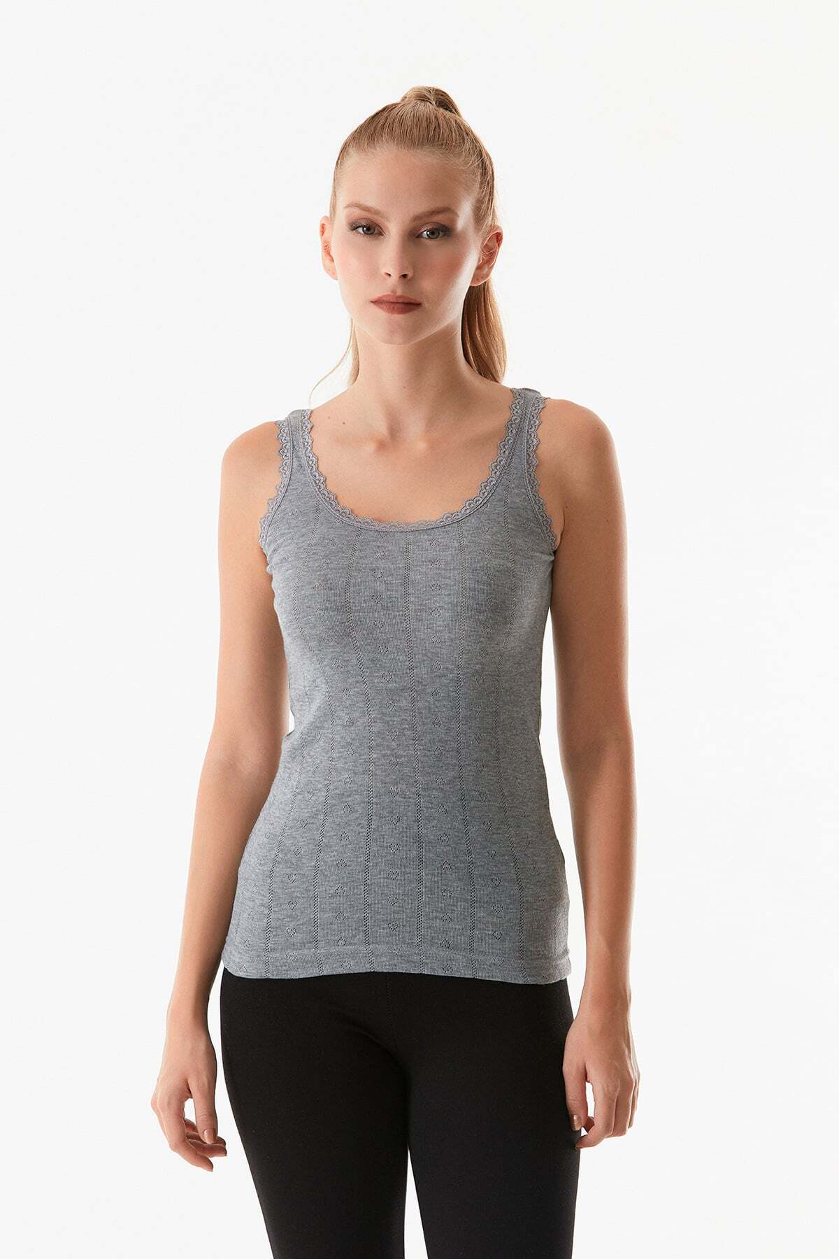 Lacy Thick Strap Tank Top - MALLTURK