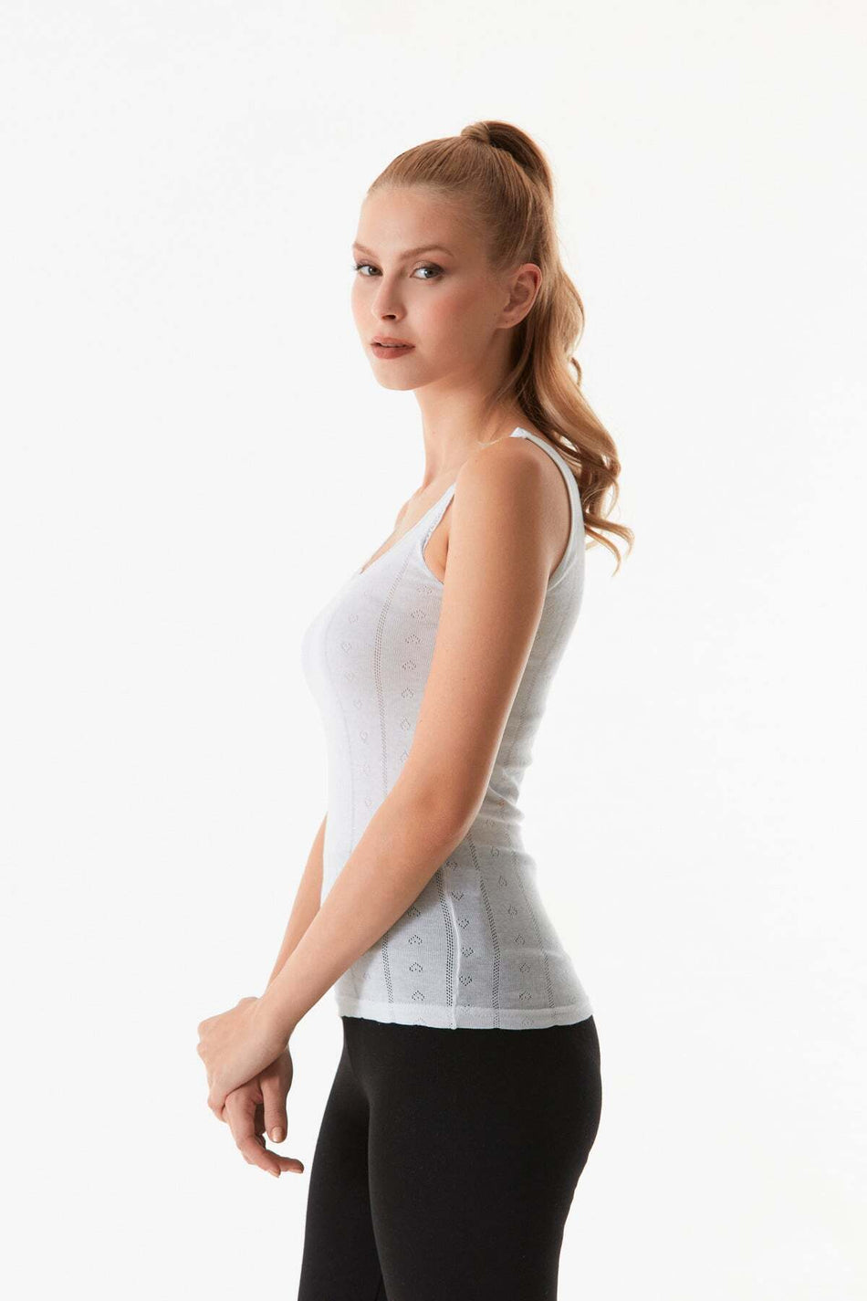 Lacy Thick Strap Tank Top - MALLTURK