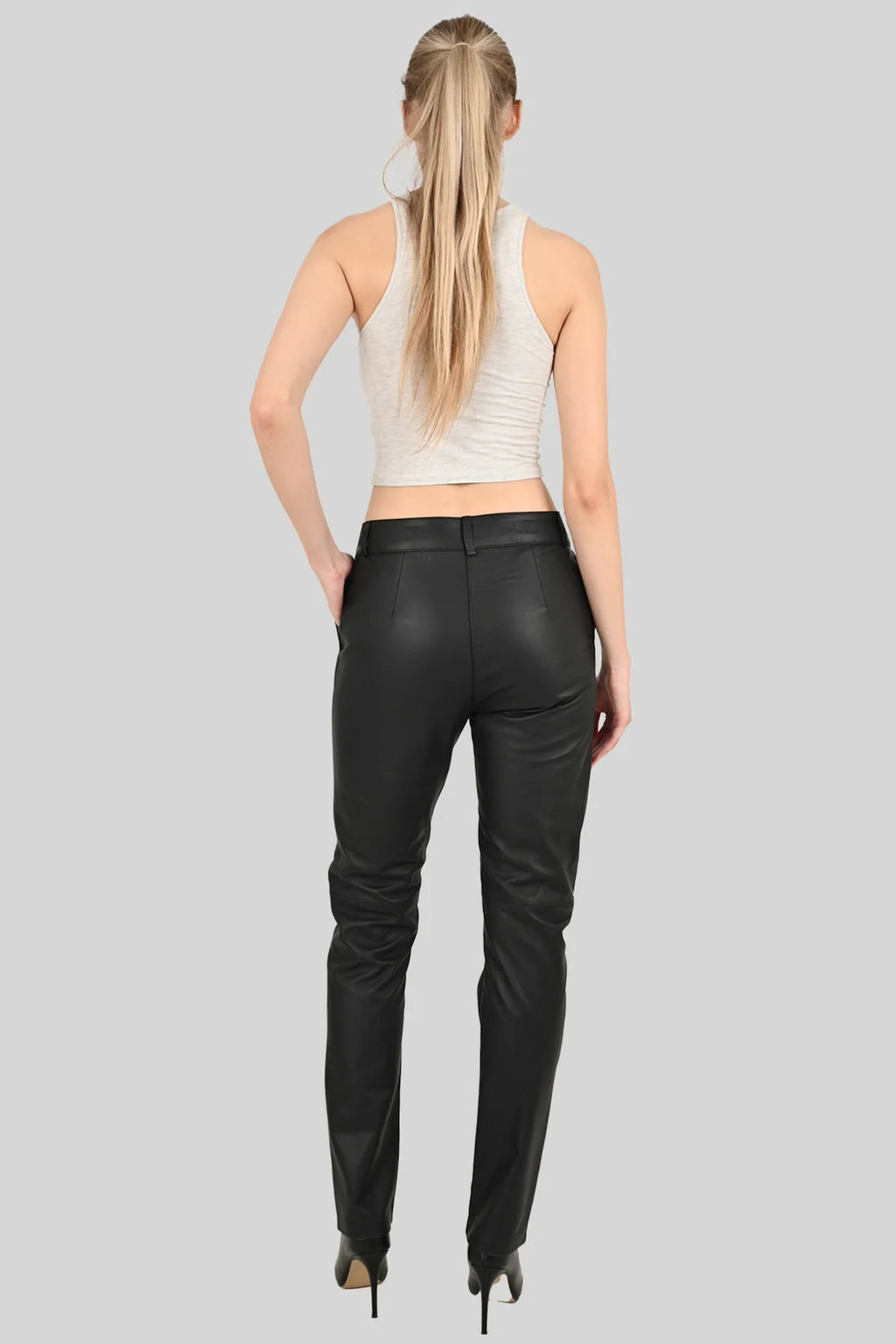 100% Genuine leather women's trousers