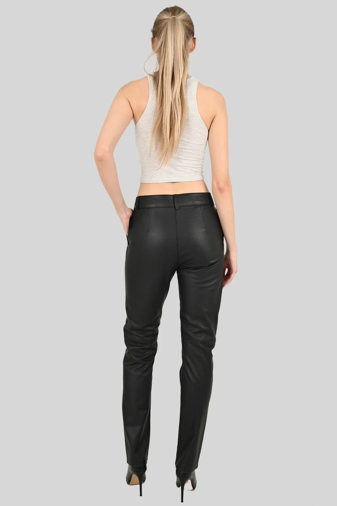 100% Genuine leather women's trousers