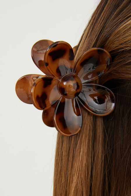 Leopard Patterned Flower Clasp Buckle - MALLTURK