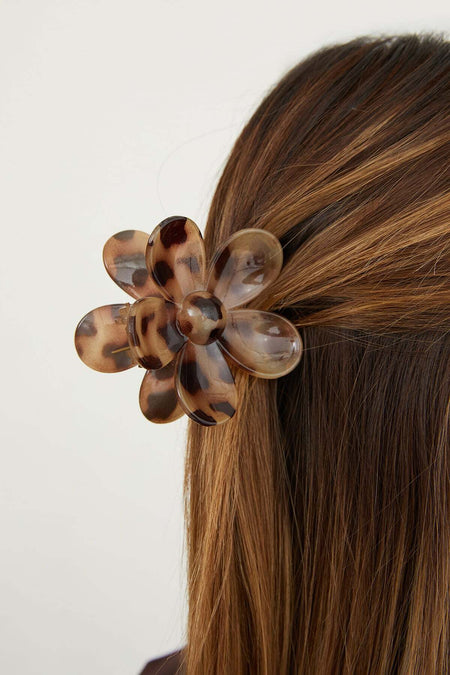 Leopard Patterned Flower Clasp Buckle - MALLTURK