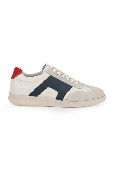 Libero H1033 Erkek Hakiki Deri ve Süet Kombinasyonlu Retro Bağcıklı Casual Sneaker - MALLTURK