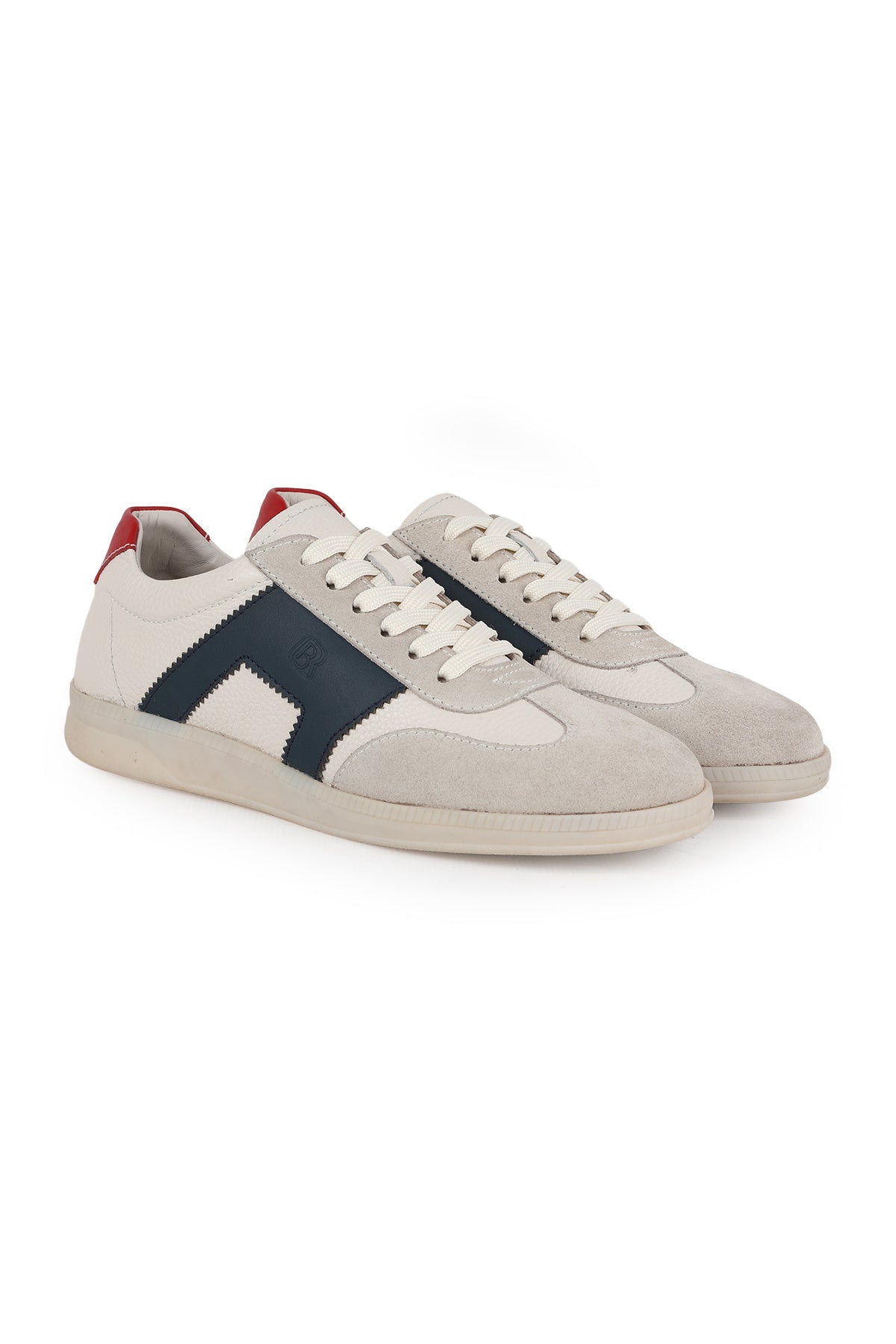 Libero H1033 Erkek Hakiki Deri ve Süet Kombinasyonlu Retro Bağcıklı Casual Sneaker - MALLTURK