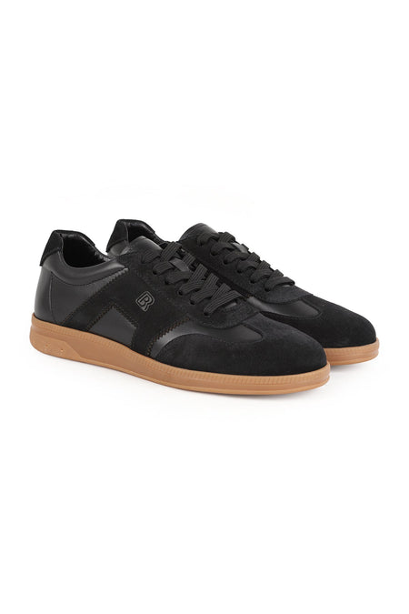 Libero H1033 Erkek Hakiki Deri ve Süet Kombinasyonlu Retro Bağcıklı Casual Sneaker - MALLTURK