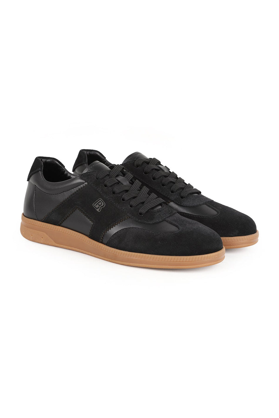 Libero H1033 Erkek Hakiki Deri ve Süet Kombinasyonlu Retro Bağcıklı Casual Sneaker - MALLTURK