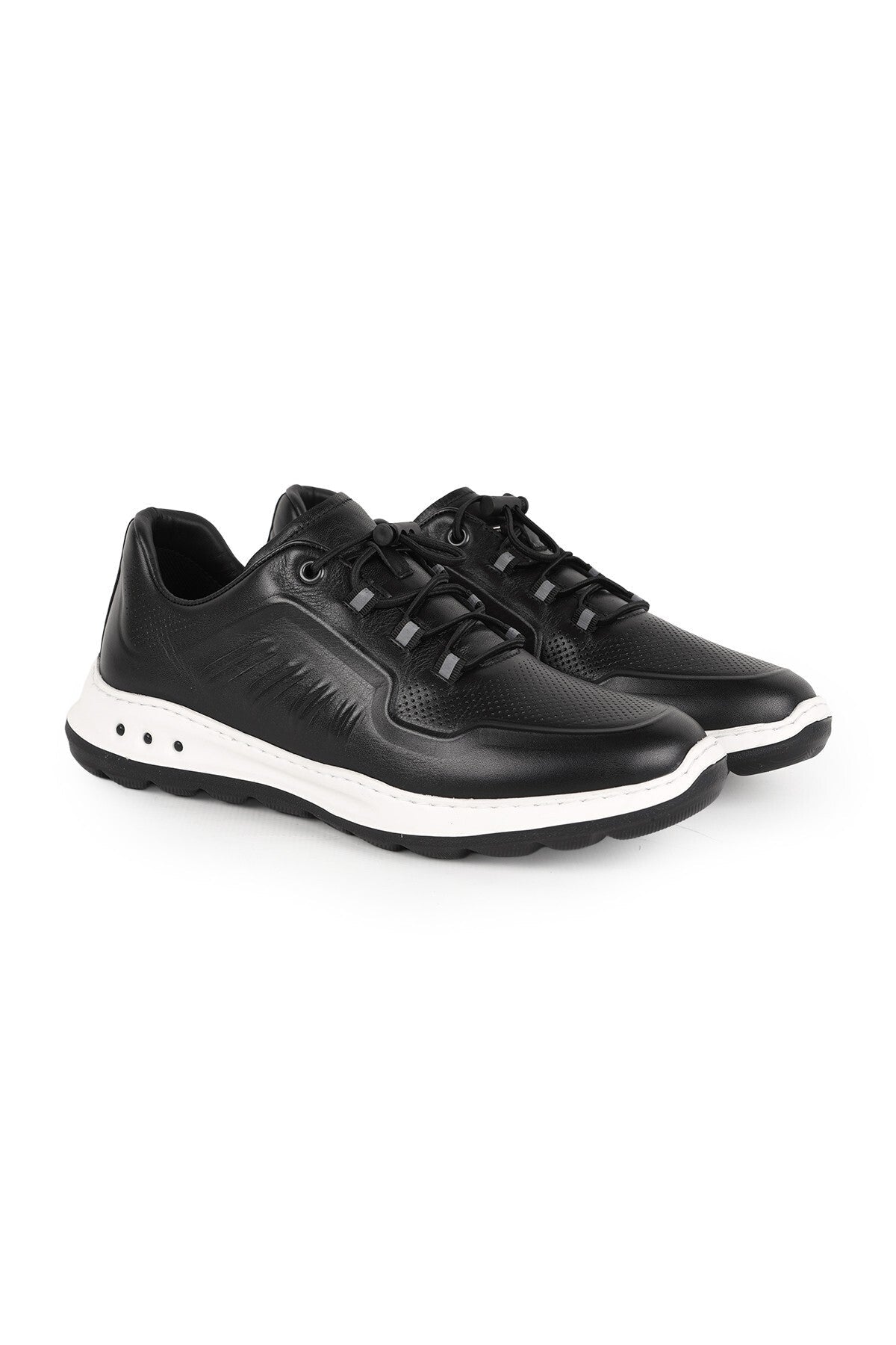 Libero H1133-1 Erkek Hakiki Antik Deri Stoperli Bağcıklı Hafif EVA Taban Sneaker - MALLTURK