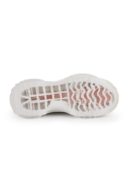 Libero L083.65118 Beyaz Hakiki Deri Kadın Sneaker Yüksek Tabanlı Rahat Spor Ayakkabı - MALLTURK