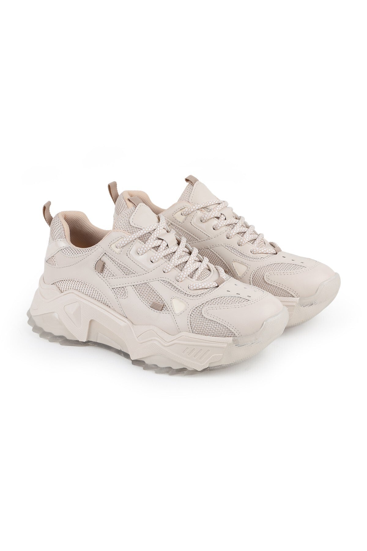 Libero L083.65137 Gri Hakiki Deri Kadın Sneaker Yüksek Tabanlı Rahat Spor Ayakkabı - MALLTURK