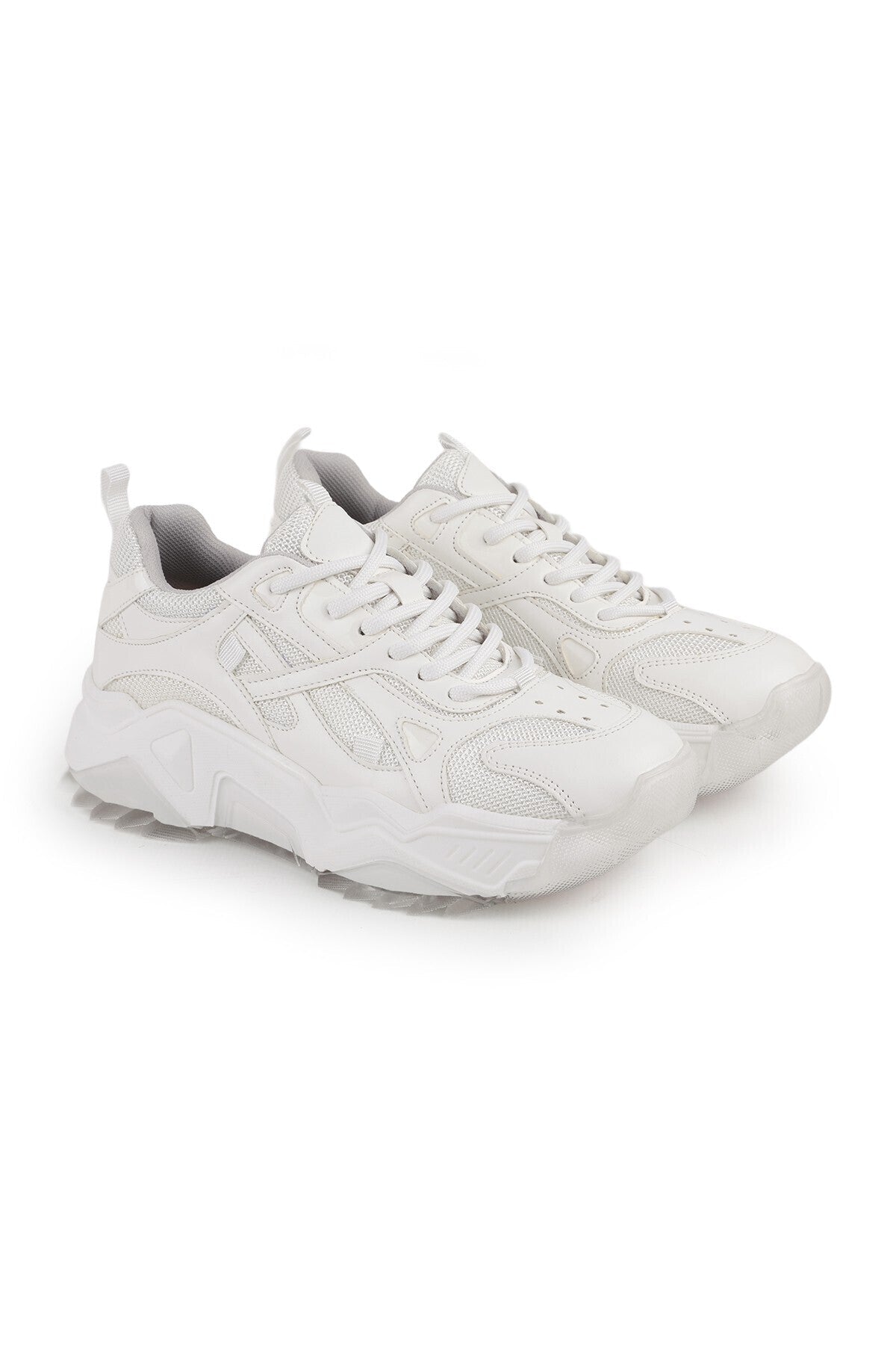 Libero L083.65137 Gri Hakiki Deri Kadın Sneaker Yüksek Tabanlı Rahat Spor Ayakkabı - MALLTURK