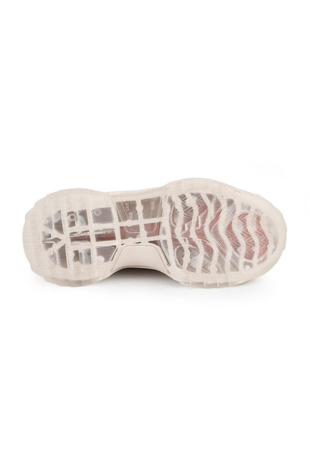 Libero L083.65160 Bej Rose Hakiki Deri Kadın Sneaker Yüksek Tabanlı Rahat Spor Ayakkabı - MALLTURK
