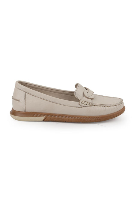 Loafer Shoes Classic Stitched Leather Banded Antique Look Office Casual Comfortable Thermo Sole L081.24106 - MALLTURK