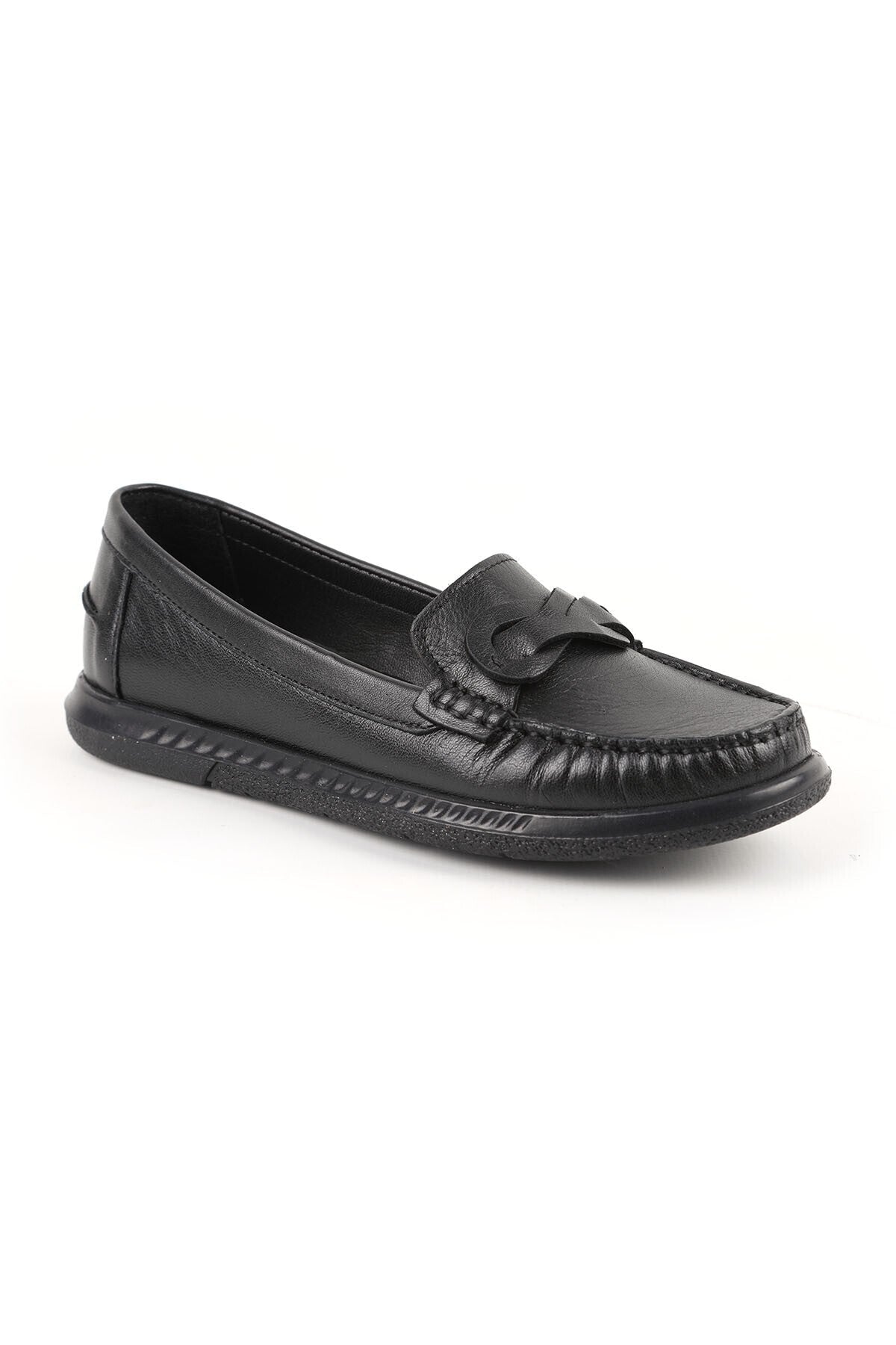 Loafer Shoes Classic Stitched Leather Banded Antique Look Office Casual Comfortable Thermo Sole L081.24106 - MALLTURK