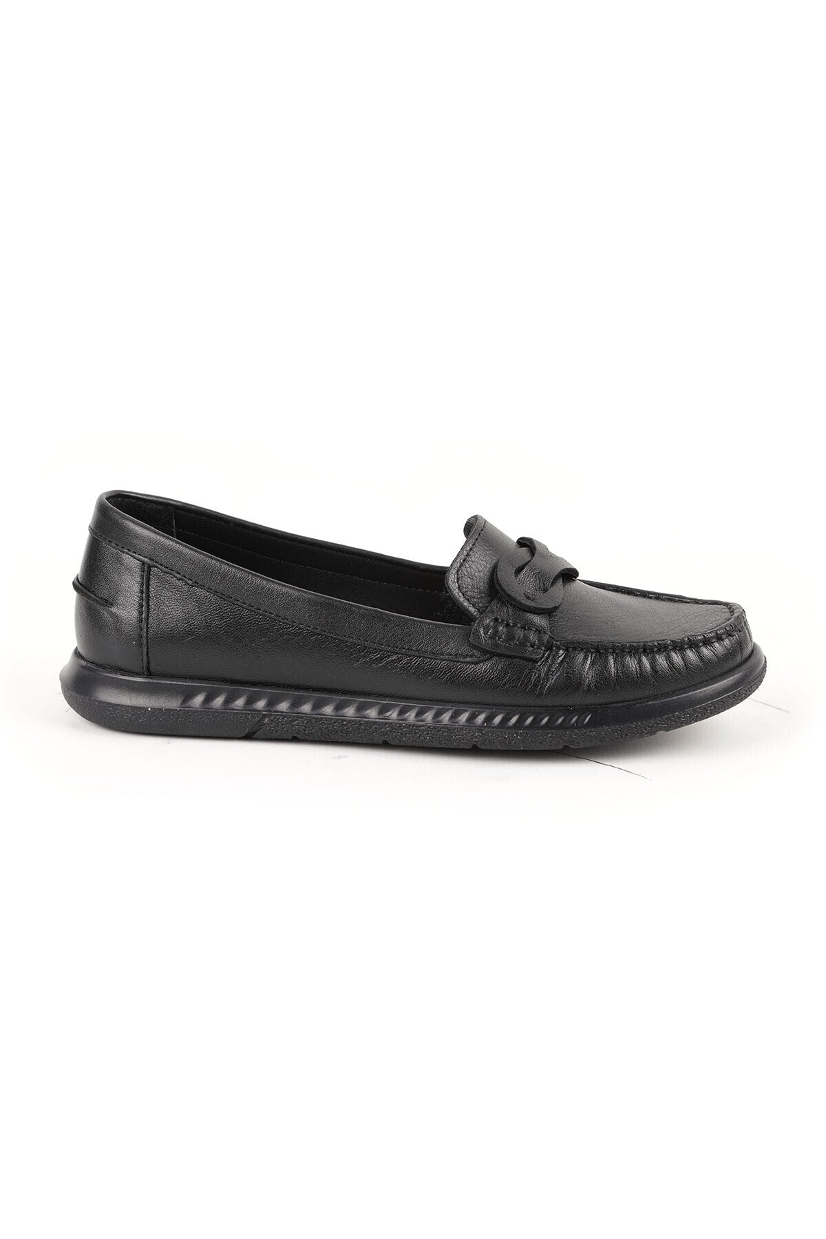 Loafer Shoes Classic Stitched Leather Banded Antique Look Office Casual Comfortable Thermo Sole L081.24106 - MALLTURK