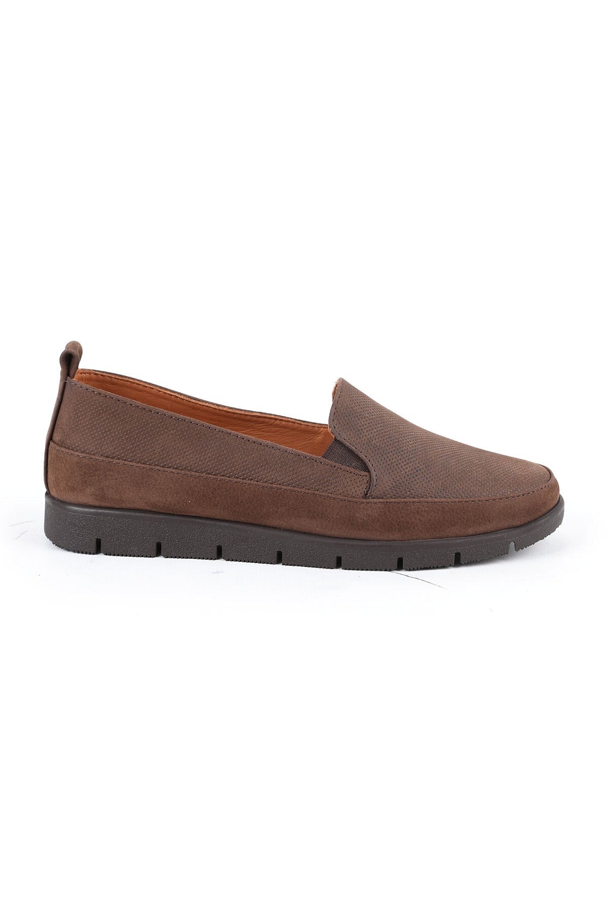 Loafer Shoes Laser Cut Perforated Suede Moccasin Stitched Lightweight Flexible Eva Sole Daily Use L076.2274-1 - MALLTURK