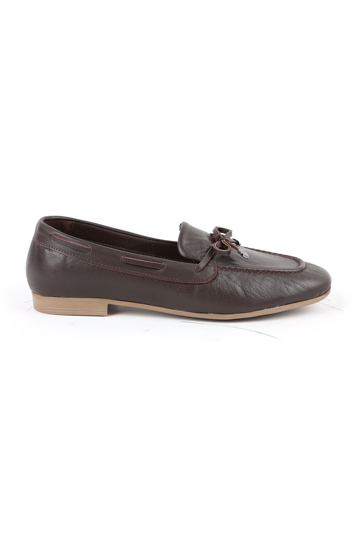 Loafer Shoes, Moccasin Stitched, Bowknot, Antique Look, Stylish, Office, Daily, Comfortable, Thermo Sole 081.25216 - MALLTURK